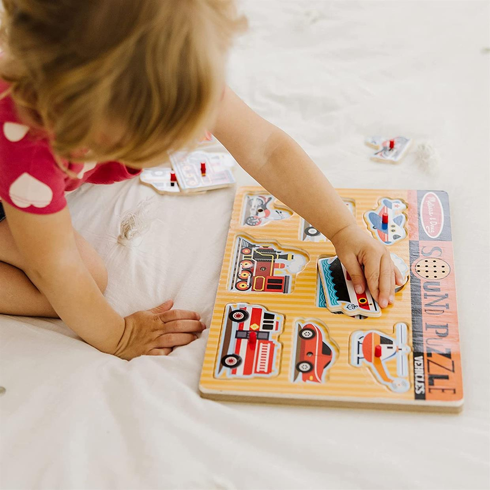 Melissa & Doug Ahşap Sesli Yapboz Araçlar