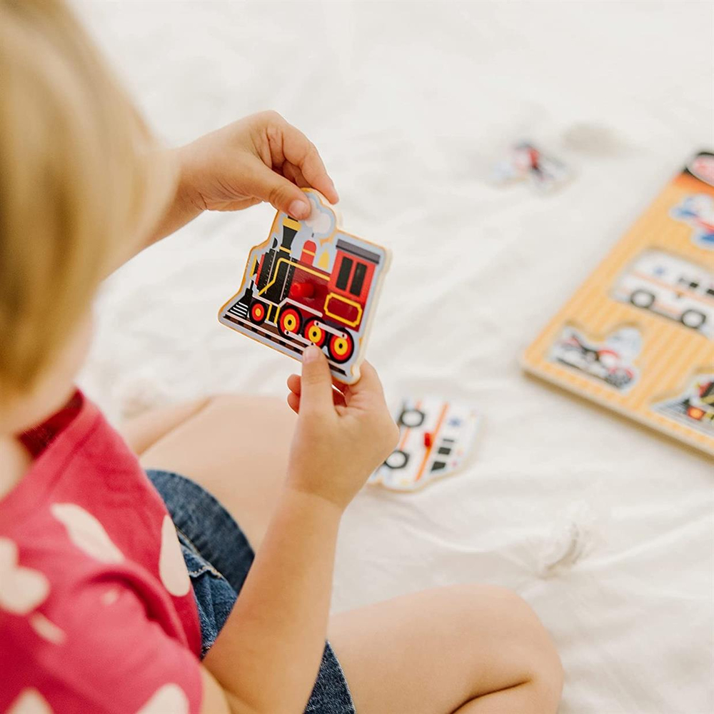 Melissa & Doug Ahşap Sesli Yapboz Araçlar