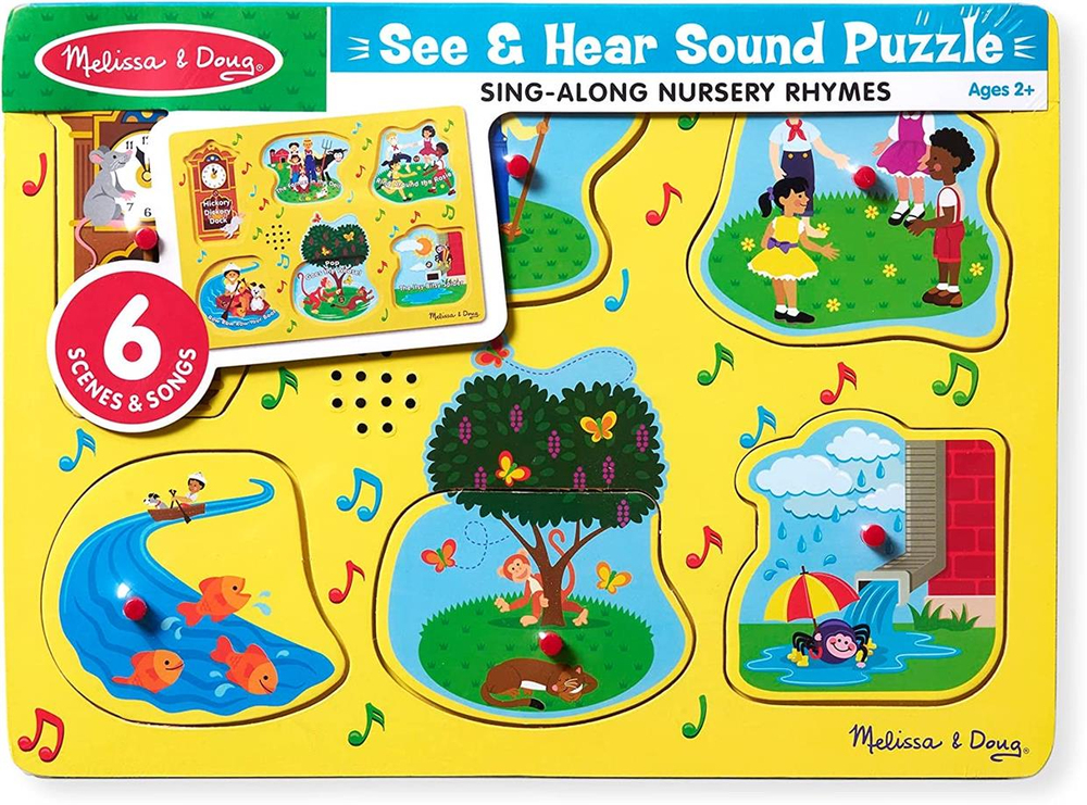 Melissa & Doug Ahşap Sesli Yapboz İngilizce Çocuk Şarkıları 1