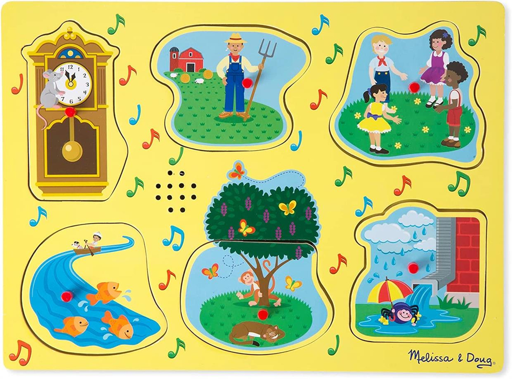 Melissa & Doug Ahşap Sesli Yapboz İngilizce Çocuk Şarkıları 1