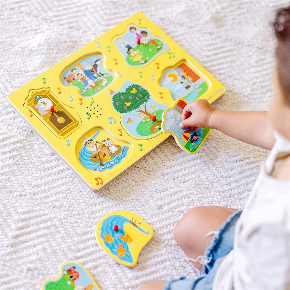 Melissa & Doug Ahşap Sesli Yapboz İngilizce Çocuk Şarkıları 1