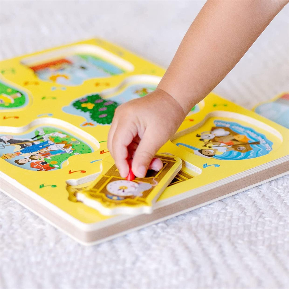 Melissa & Doug Ahşap Sesli Yapboz İngilizce Çocuk Şarkıları 1