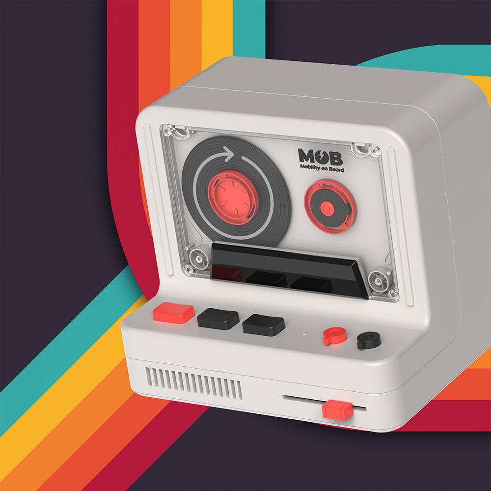 Mob Retro Kamera Bluetooth Hoparlör Gri