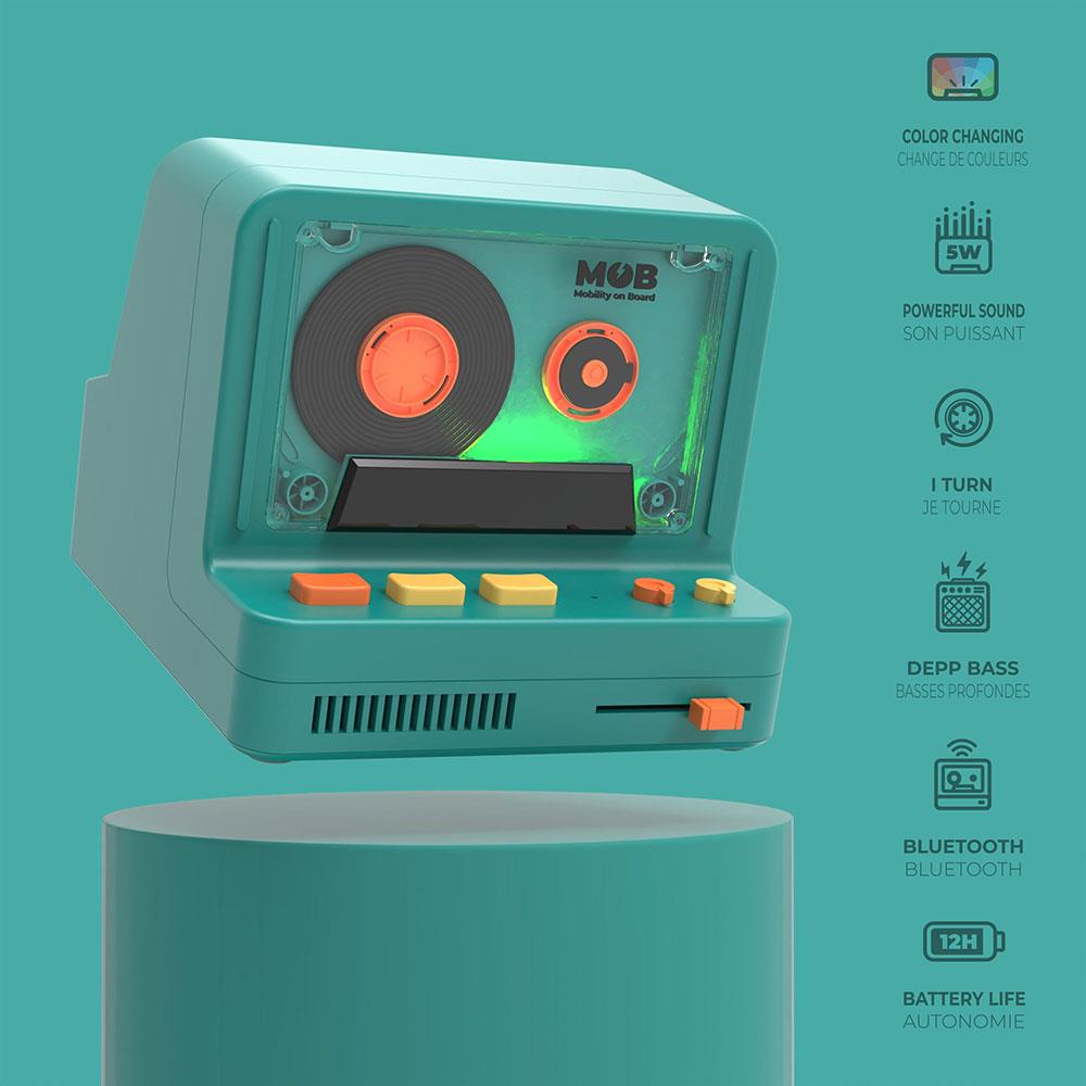 Mob Retro Kamera Bluetooth Hoparlör Mavi