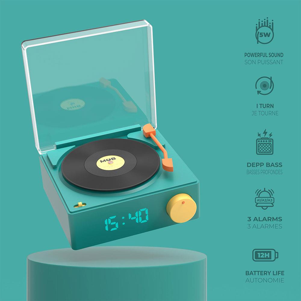Mob Retro Pikap Bluetooth Hoparlör ve Çalar Saat Mavi