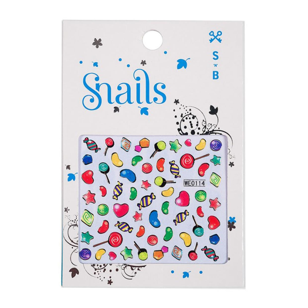 Snails Tırnak Sticker Seti Candy Blast