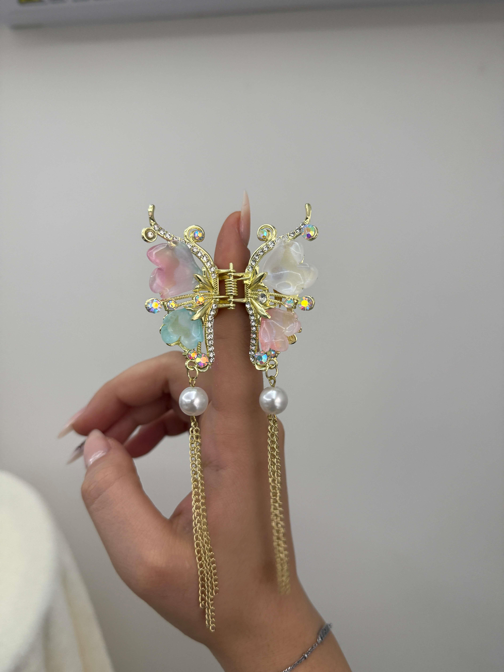 SMALL KELEBEK MODEL TAŞLI SALLANTILI TOKA6