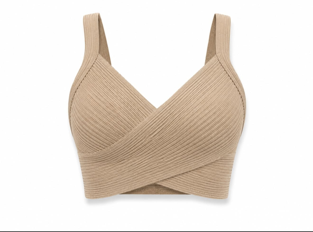Triko Crop Bej
