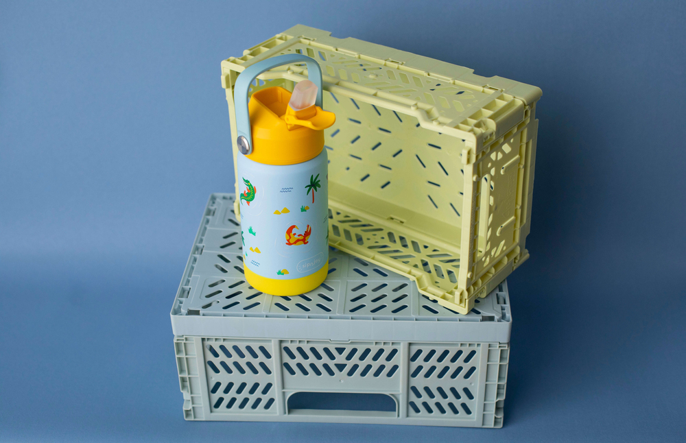 SipnJoy - FlipSip Çocuk Su Termosu | 360 ml - Snappy Croc