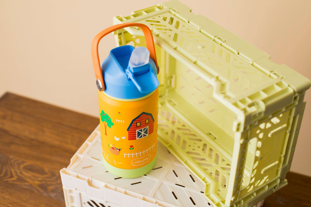 SipnJoy - FlipSip Çocuk Su Termosu | 360 ml - Farmyard Fun