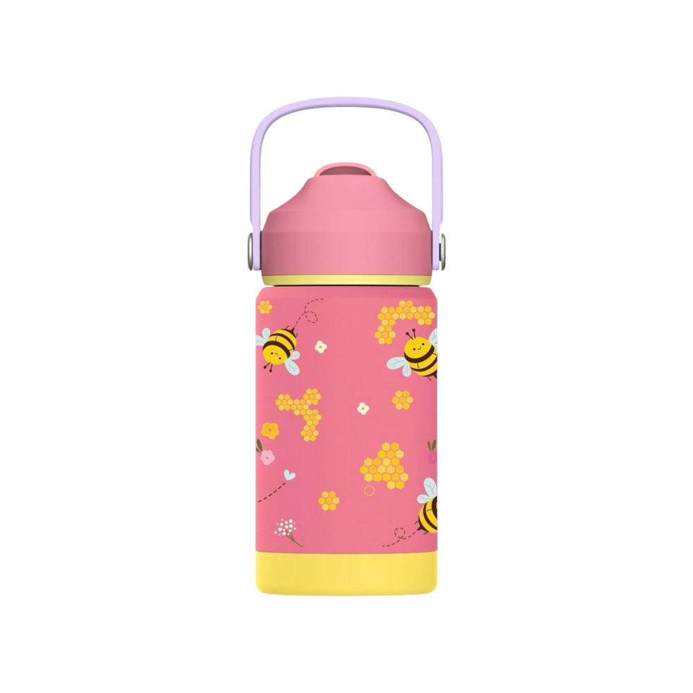 SipnJoy - FlipSip Çocuk Su Termosu | 360 ml - Bee Honey