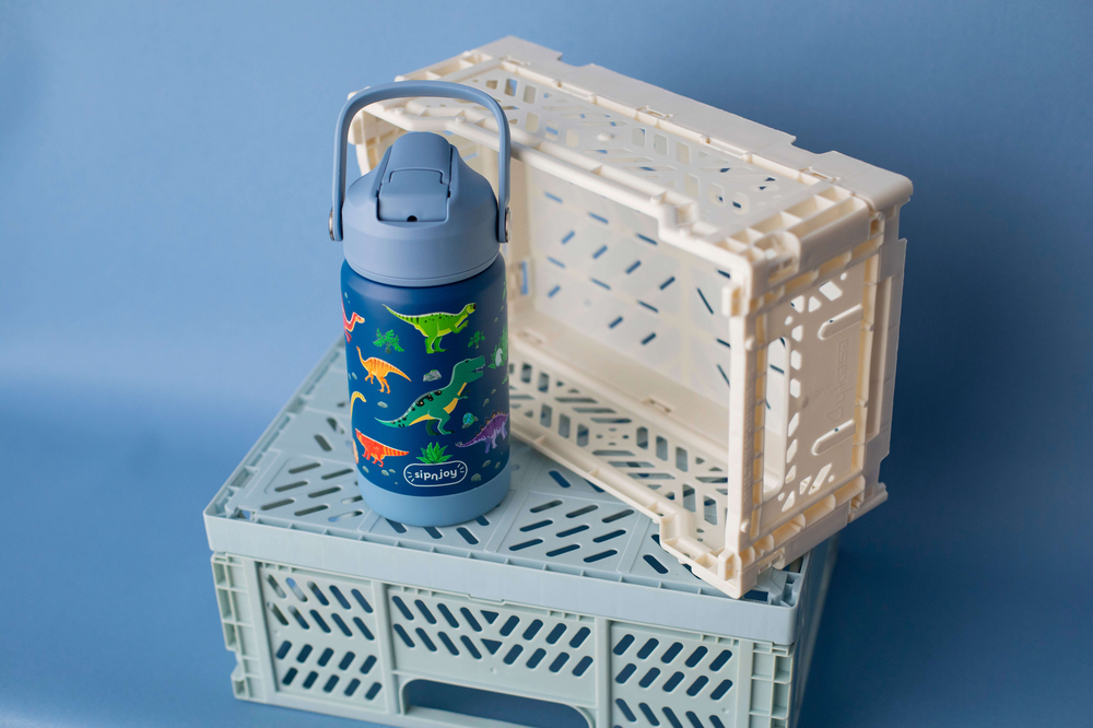 SipnJoy - FlipSip Çocuk Su Termosu | 360 ml -  Dino Roar