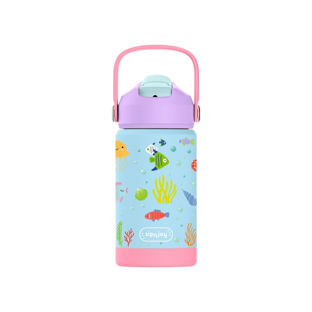 SipnJoy - FlipSip Çocuk Su Termosu | 360 ml - Ocean Whisper