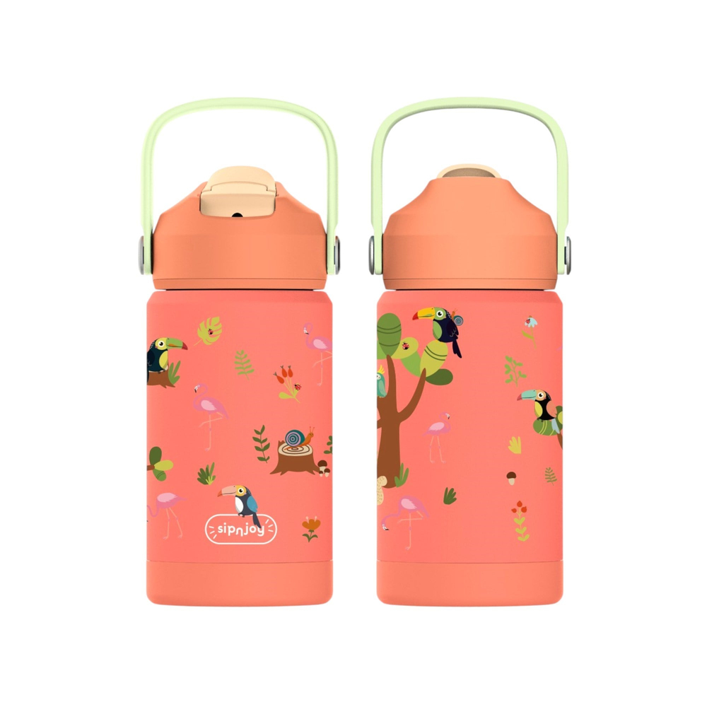 SipnJoy - FlipSip Çocuk Su Termosu | 360 ml - Jungle Jam