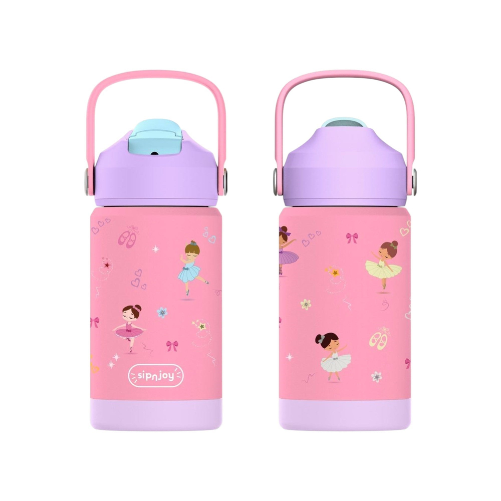 SipnJoy - FlipSip Çocuk Su Termosu | 360 ml - Ballerina Sparkle