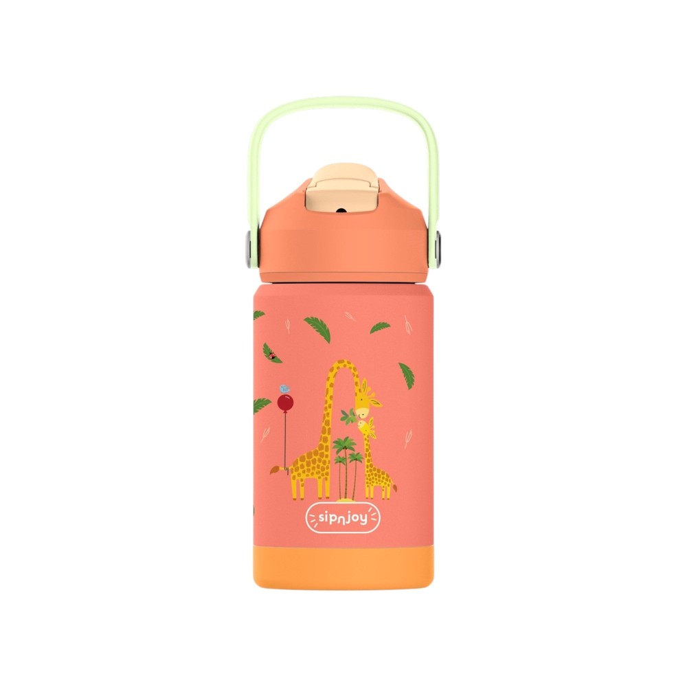 SipnJoy - FlipSip Çocuk Su Termosu | 360 ml - Giggle Giraffe