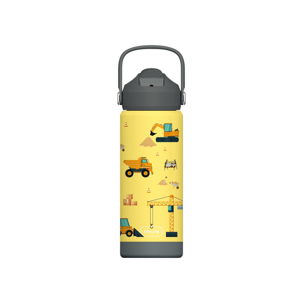 SipnJoy - FlipSip Çocuk Su Termosu | 550 ml -  Builder Buddy
