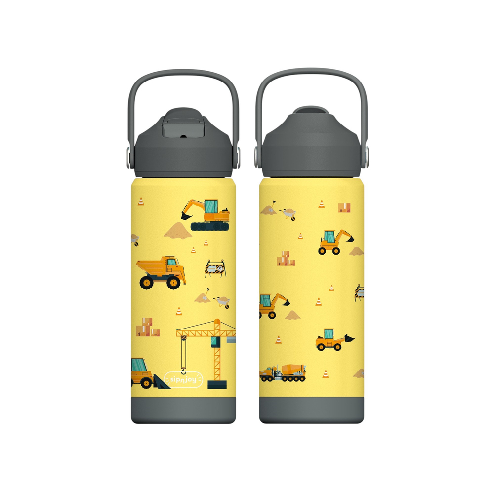 SipnJoy - FlipSip Çocuk Su Termosu | 550 ml -  Builder Buddy