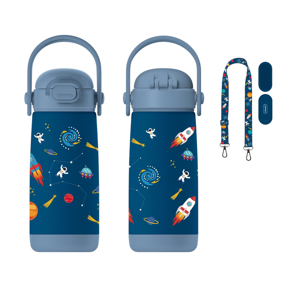 SipnJoy - SipSquad Plus Çocuk Su Termosu  | 480 ml - Star Explorer