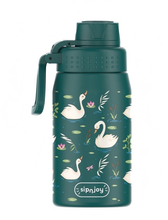 SipnJoy - WideWonder Çocuk Su Termosu | 420 ml - Swan Harmony