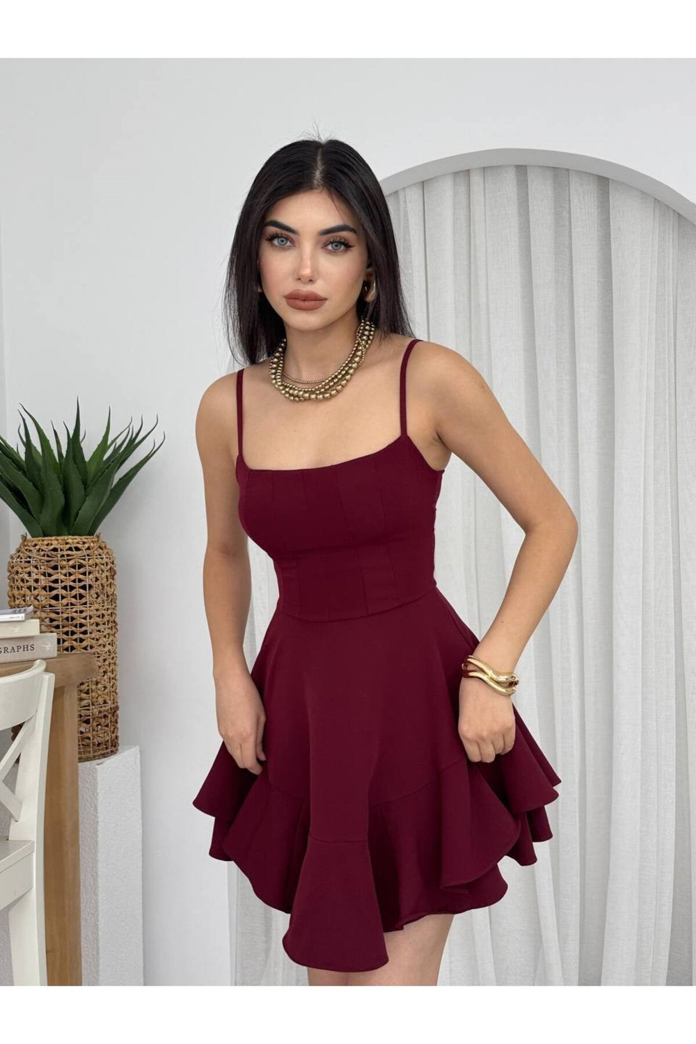 Kadın Prenses Model Askılı Elbise