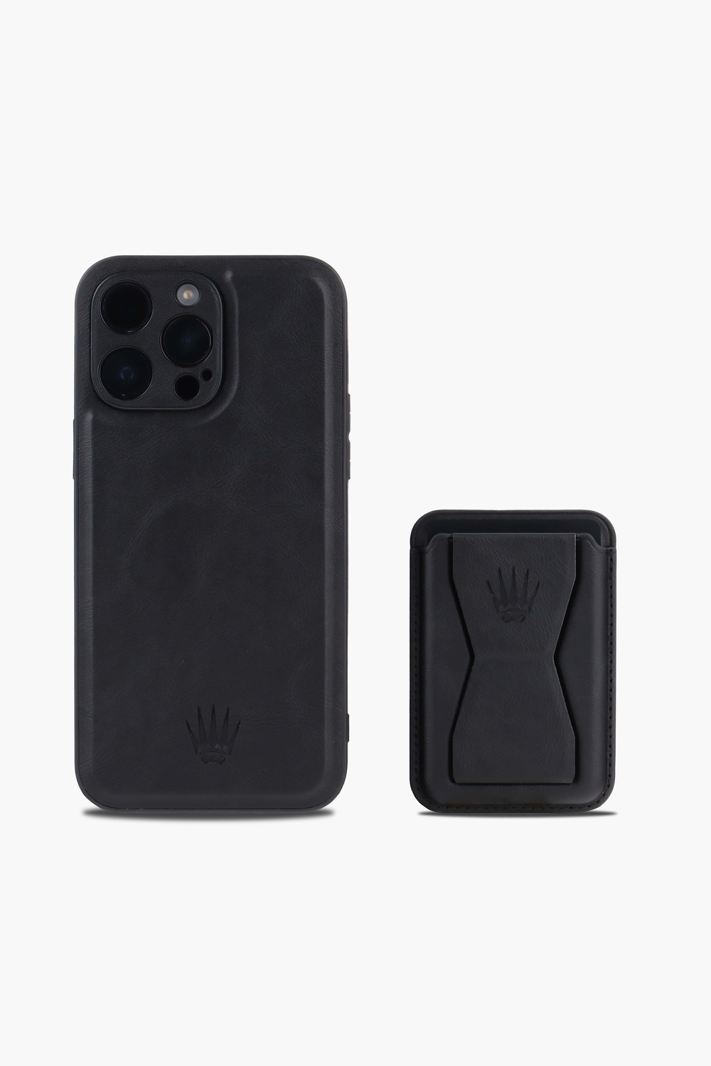 IPHONE 14 PRO MAX SİYAH STANDLI Manyetik KILIF + KARTLIK