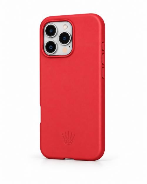 Triton Iphone 14 Pro Max Kırmızı Kılıf Manyetik Özellikli Deri Kılıf