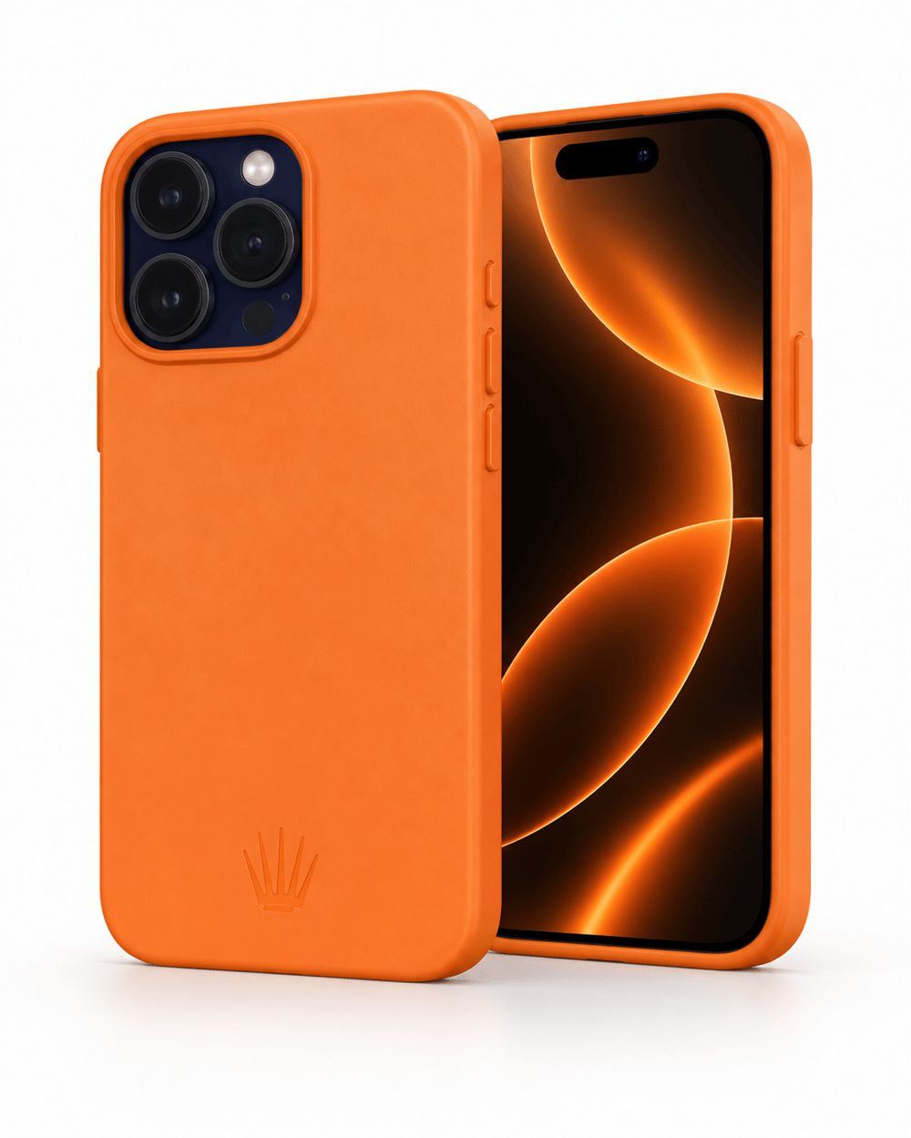 Triton Iphone 14 Pro Max Turuncu Kılıf Manyetik Özellikli Deri Kılıf