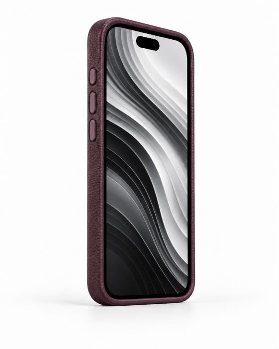 ArmorCase Iphone 15 Pro Max mor Kılıf Manyetik Özellikli Deri Kılıf