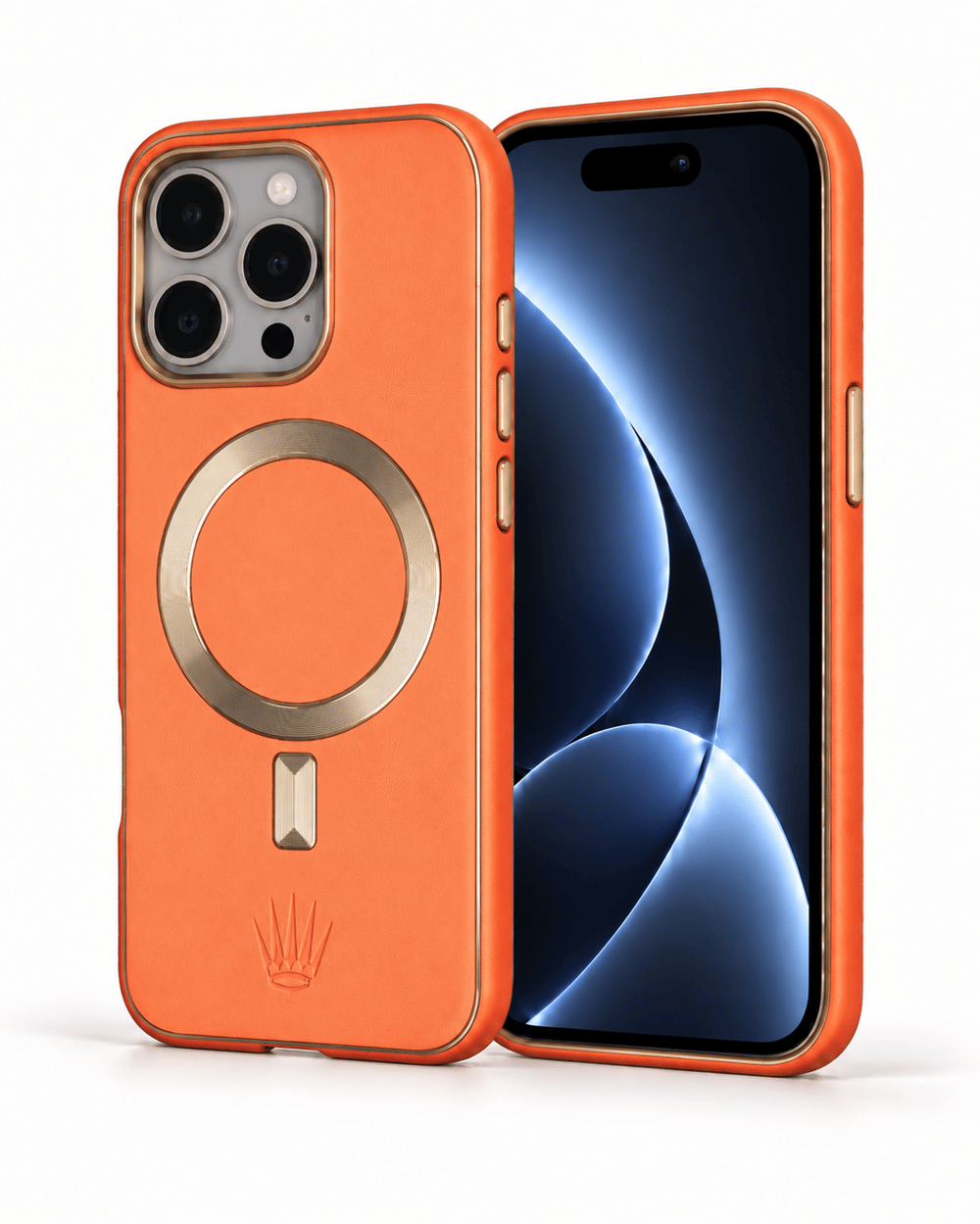 CaseMate Iphone 15 Pro Max turuncu Kılıf Magsafe Özellikli Deri Kılıf