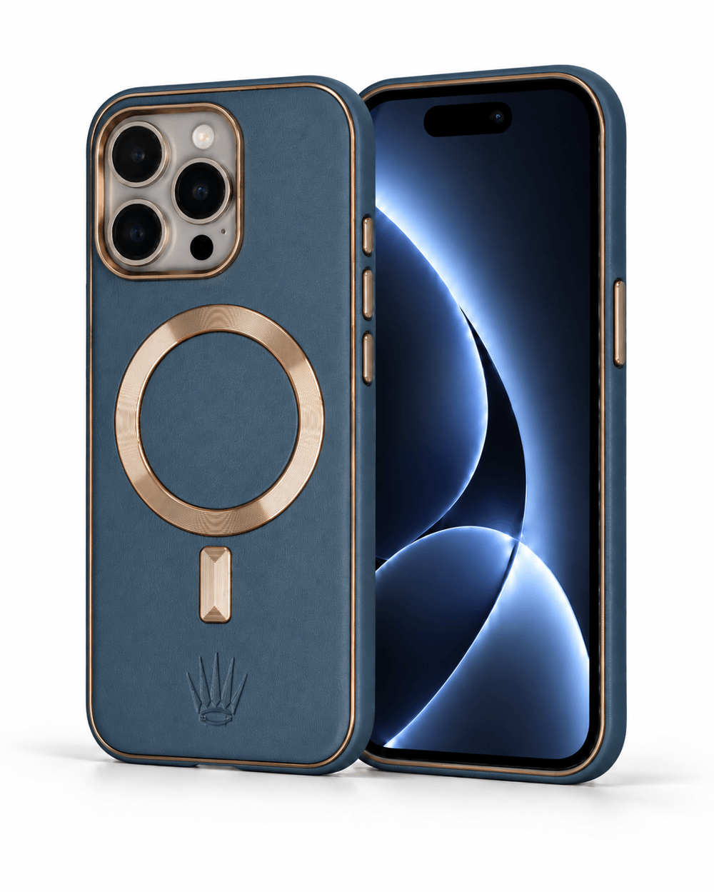 CaseMate Iphone 15 Pro Max Lacivert Kılıf Magsafe Özellikli Deri Kılıf