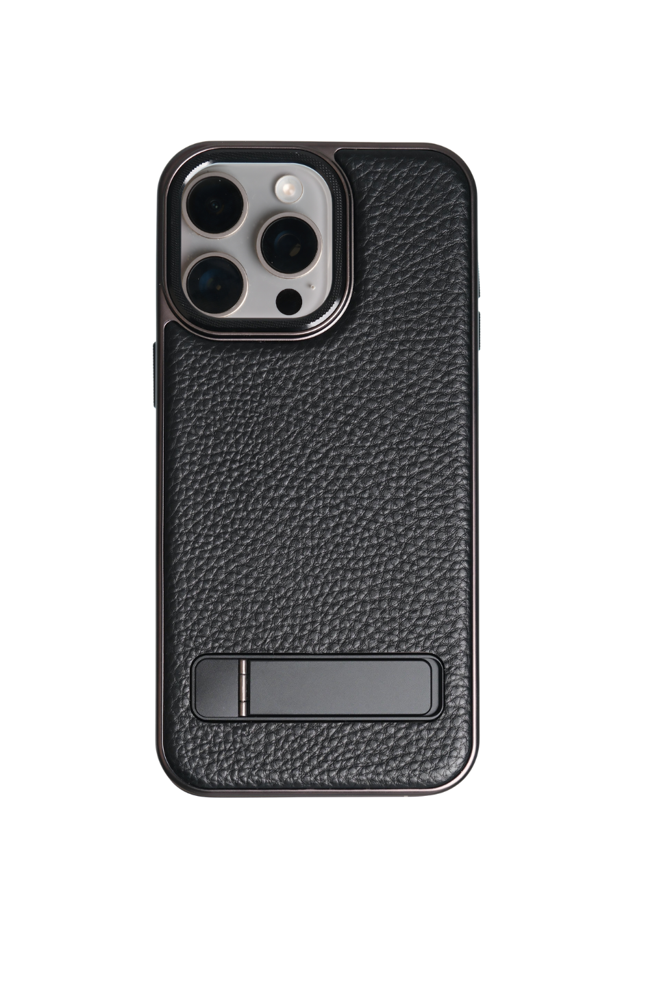 Caseon Iphone 15 Pro Max Siyah Manyetik Özellikli Standlı Deri Kılıf