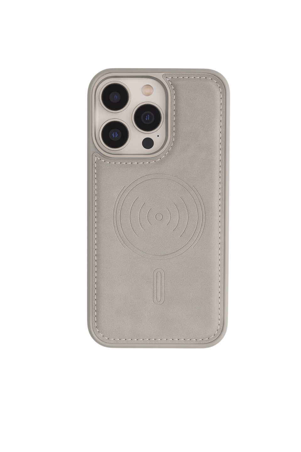 Cover IPHONE 15 PRO MAX GRİ STANDLI MAGSAFE KILIF + KARTLIK