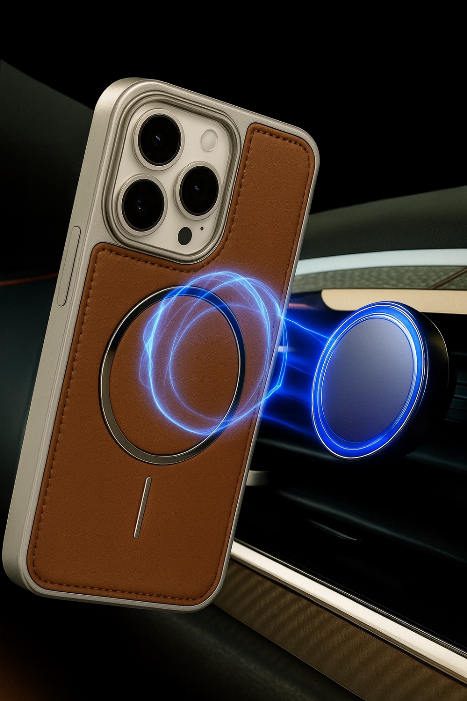 NeoMag Case Iphone 15 Taba Manyetik Özellikli Deri Kılıf 