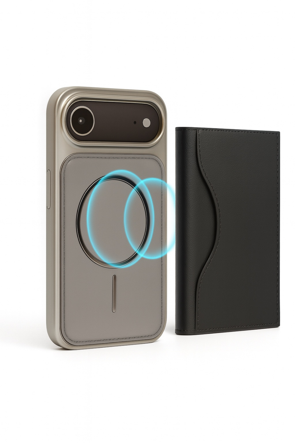 NeoMag Case Iphone 17 Air Gri Manyetik Özellikli Deri Kılıf 