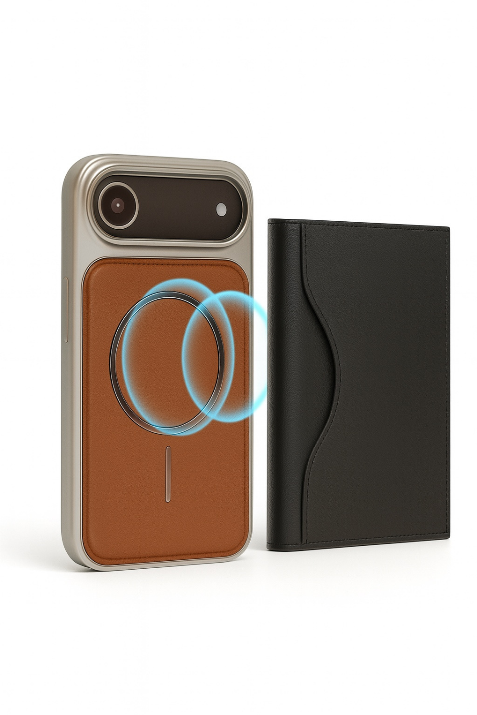 NeoMag Case Iphone 17 Air Taba Manyetik Özellikli Deri Kılıf 