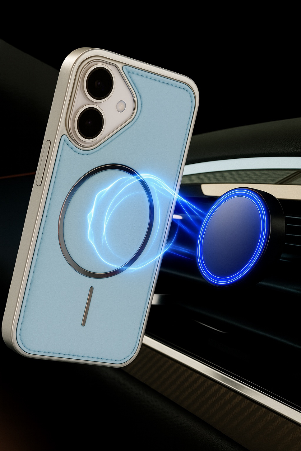 NeoMag Case Iphone 17 turkuaz Manyetik Özellikli Deri Kılıf 