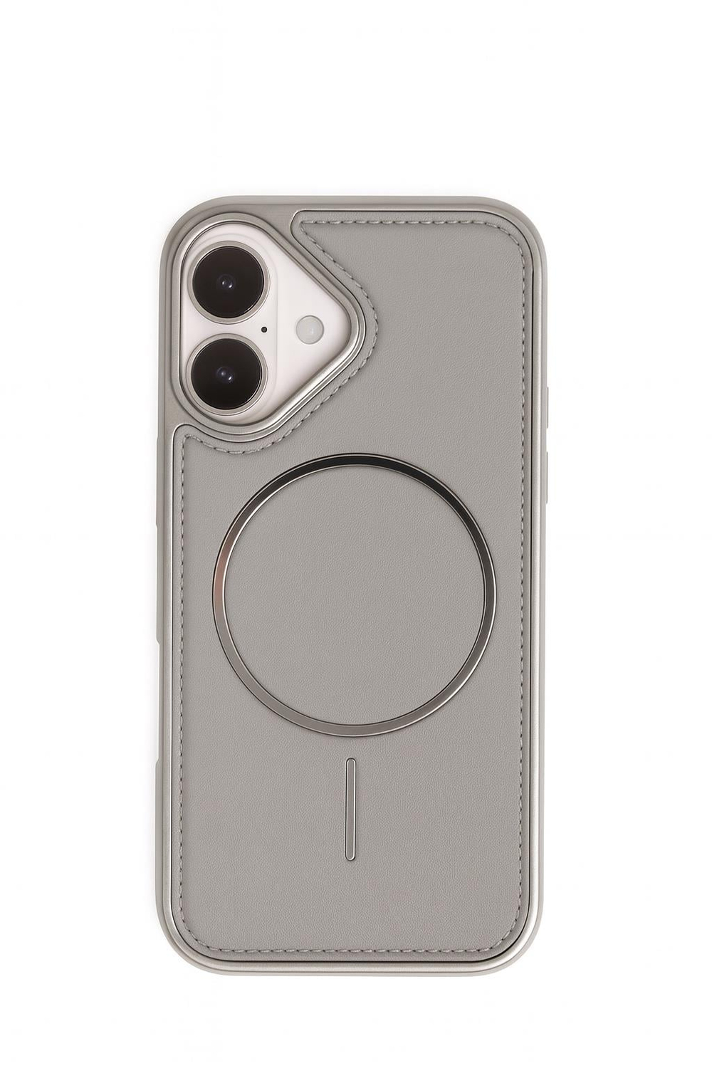 NeoMag Case Iphone 17 Gri Manyetik Özellikli Deri Kılıf 