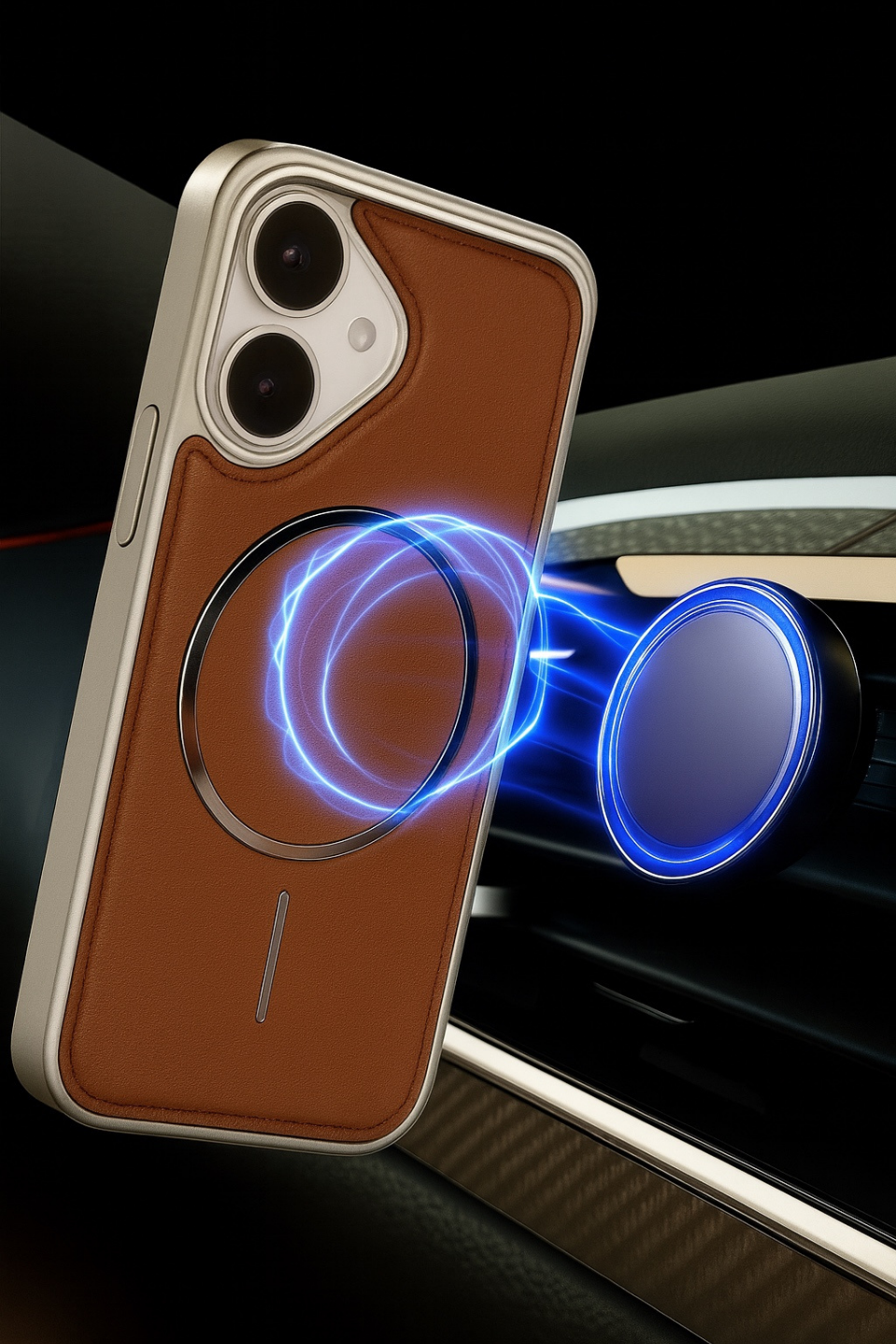 NeoMag Case Iphone 17 Taba Manyetik Özellikli Deri Kılıf 