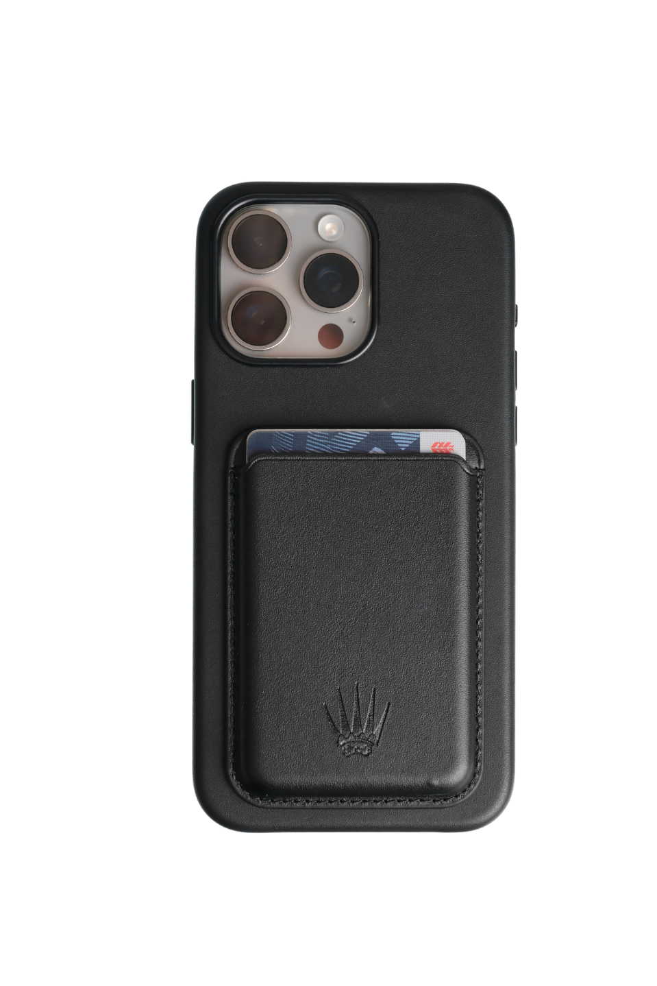 Xelium Iphone 15 Pro Max Siyah Kılıf Manyetik Özellikli Deri Kılıf+Kartlık