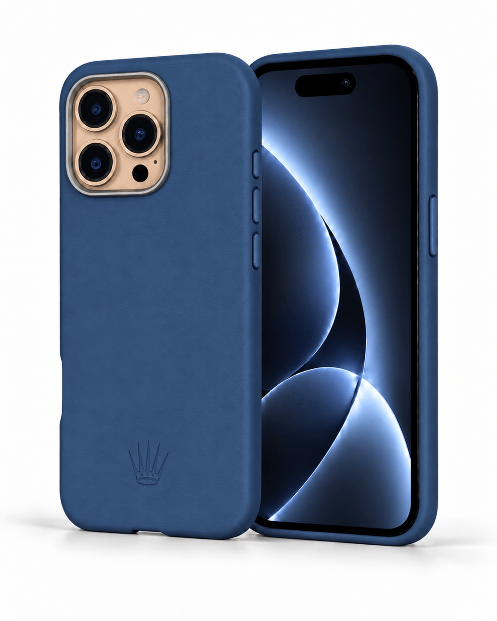 Luxe Iphone 16 Pro Max Mavi Kılıf Magsafe Özellikli Deri Kılıf