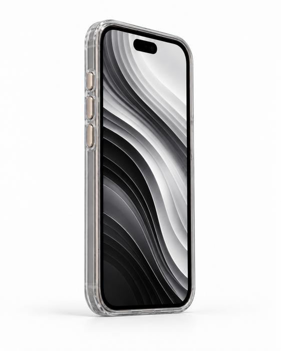 Onyx  Iphone 16 Pro Max Siyah Kılıf Manyetik Özellikli Şeffaf Sert Pc Embos Kılıf+Kamera Koruyucu