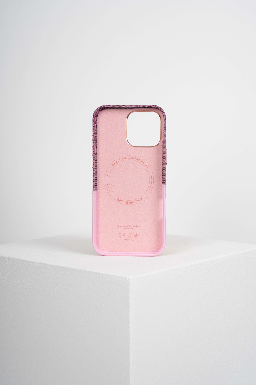 Nova Iphone 16 Pro Max Deri Kartlıklı Telefon Kılıfı Pembe 