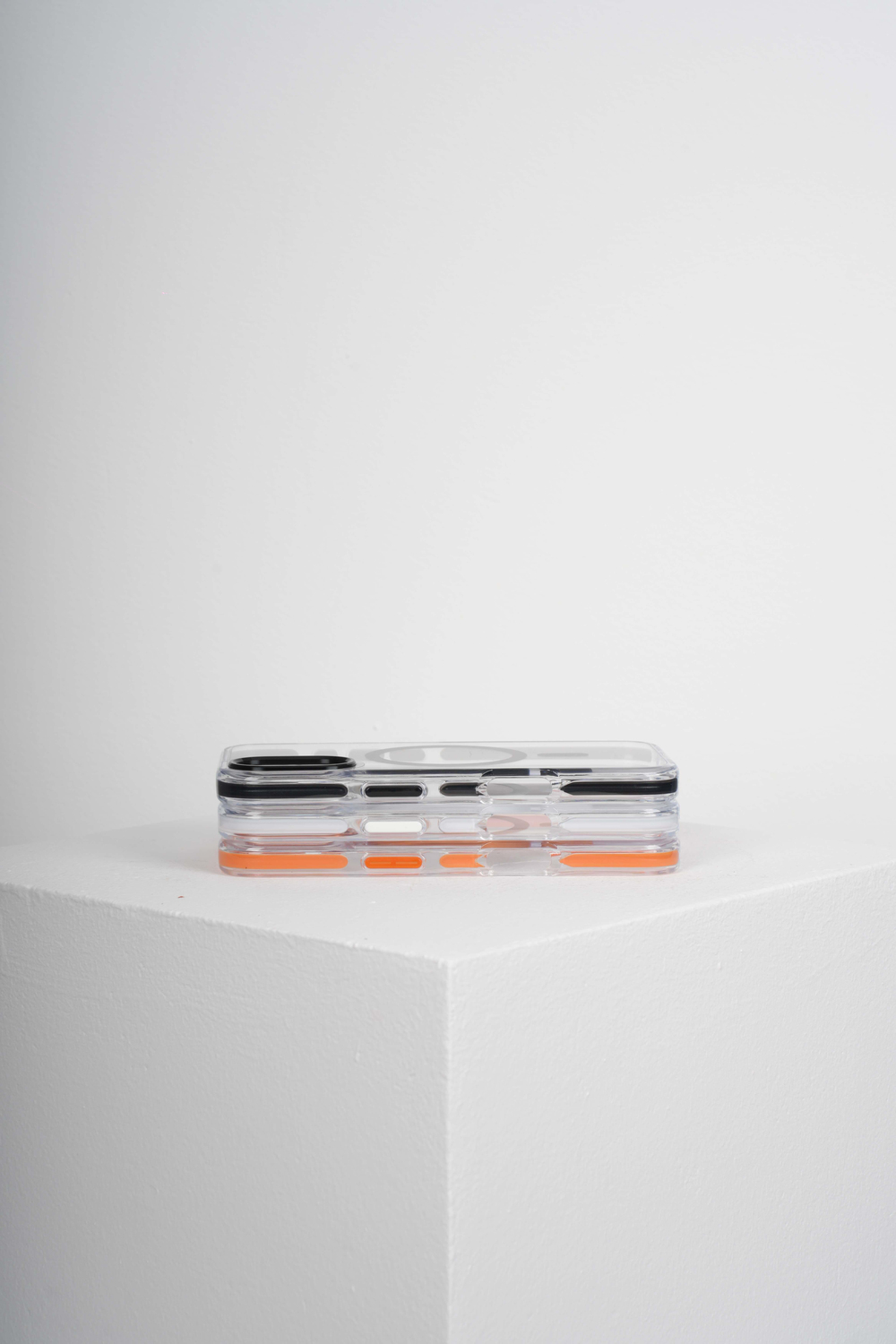 Onyx  Iphone 16 Turuncu Kılıf Magsafe Özellikli Şeffaf Sert Pc Embos Kılıf+Kamera Koruyucu