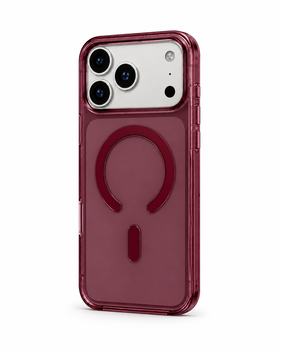 ClearCase Bordo iPhone 18 Pro Max Manyetik Şeffaf Kılıf