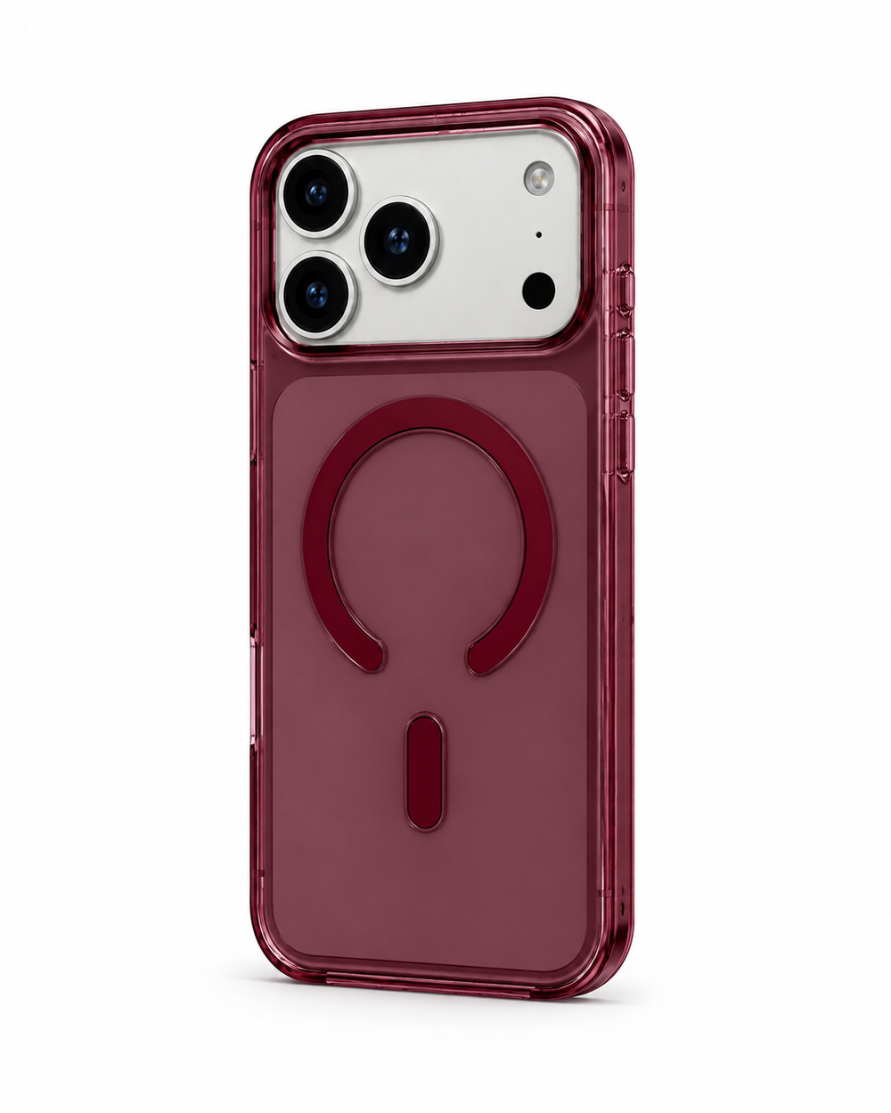ClearCase Bordo iPhone 18 Pro Manyetik Şeffaf Kılıf