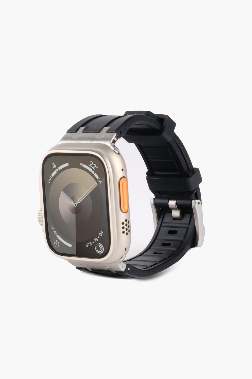 Apple Slikon Saat Kayışı Silver Siyah watch ultra 9 8 7 6 SE 5  49mm 45 mm 44 mm 42 mm