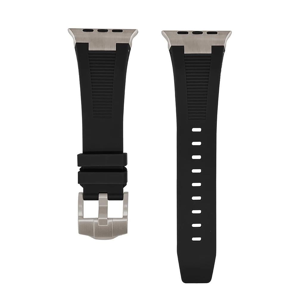 Apple Saat Kordonu Duke SİYAH  Ultra 2 49mm bant 42mm 44mm 45mm Mecha bilezik için IWatch serisi 9 8 7 6 5 4 Se 3 2