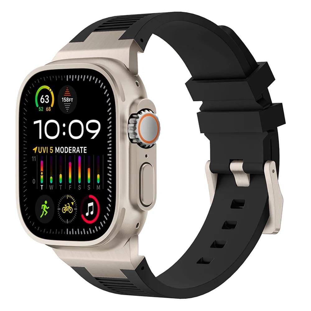 Apple Saat Kordonu Duke SİYAH  Ultra 2 49mm bant 42mm 44mm 45mm Mecha bilezik için IWatch serisi 9 8 7 6 5 4 Se 3 2
