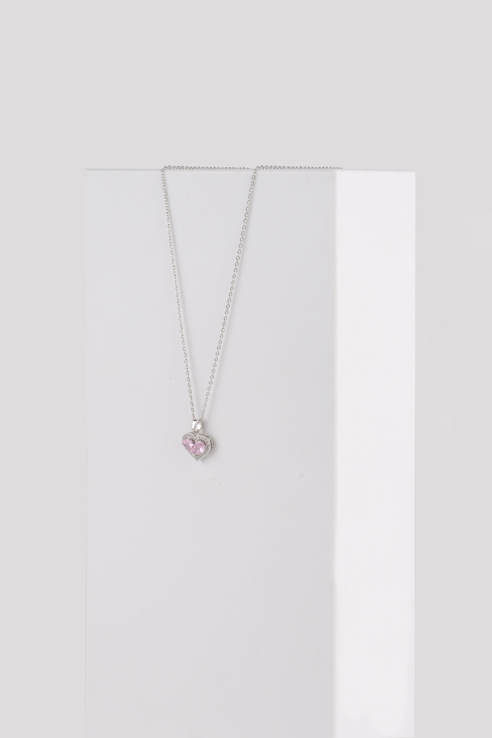 BLING LOVE PEMBE ÇELİK KOLYE